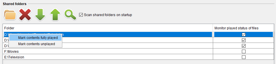 Bir dizinin tamamen oynatılmış olarak nasıl işaretleneceği örneği